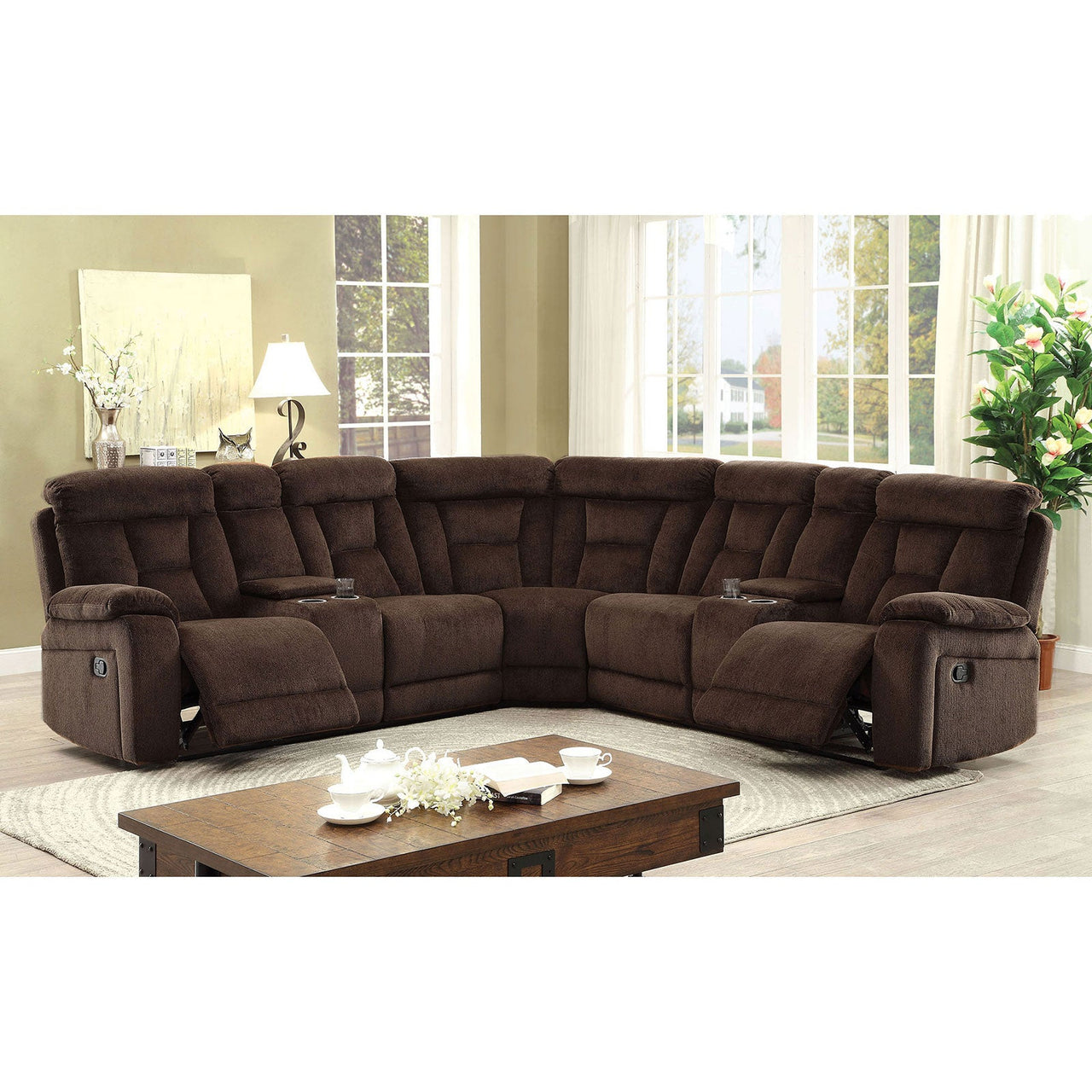 Maybell Brown SECTIONAL, BROWN image