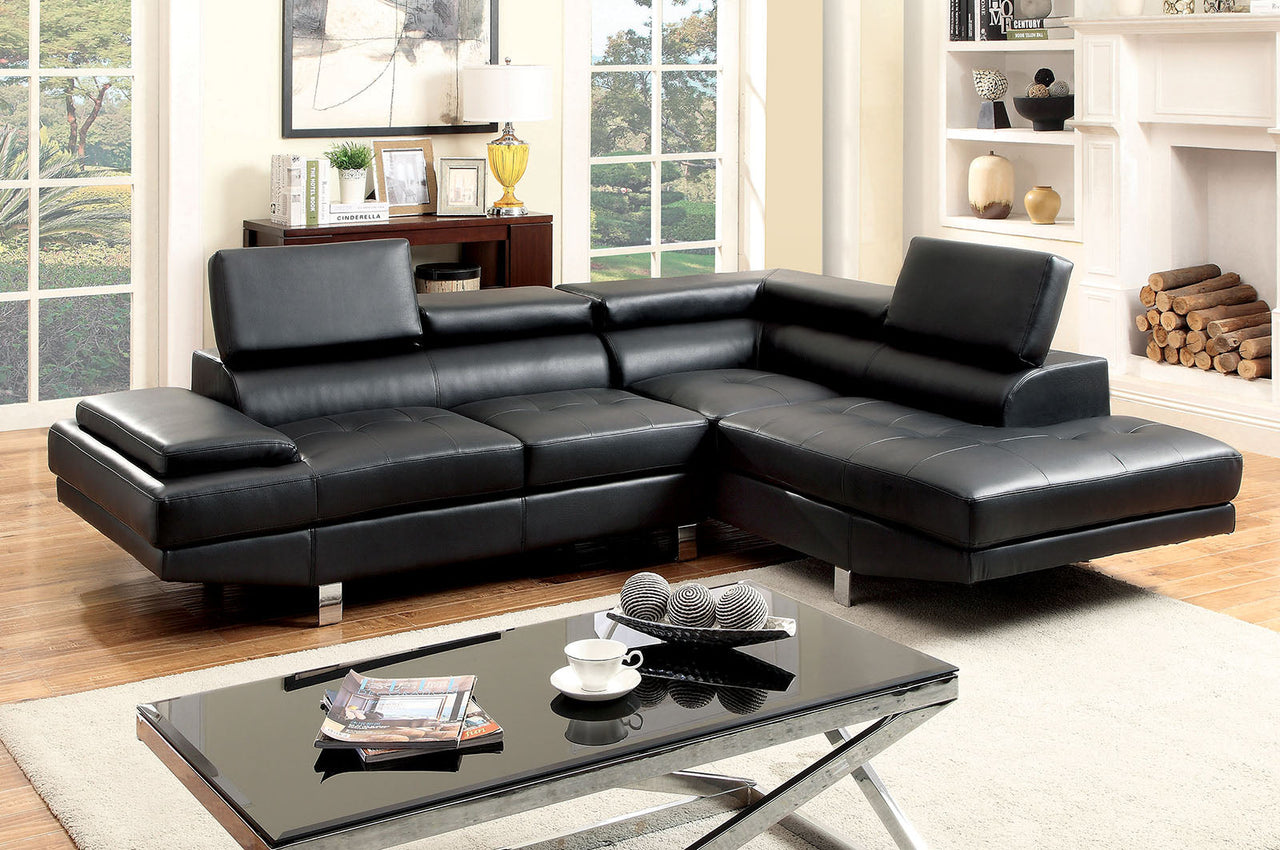 Kemina Black Sectional + Speaker Console image