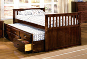 MONTANA Cherry Captain Twin Bed w/ Trundle + 3 Drawers image