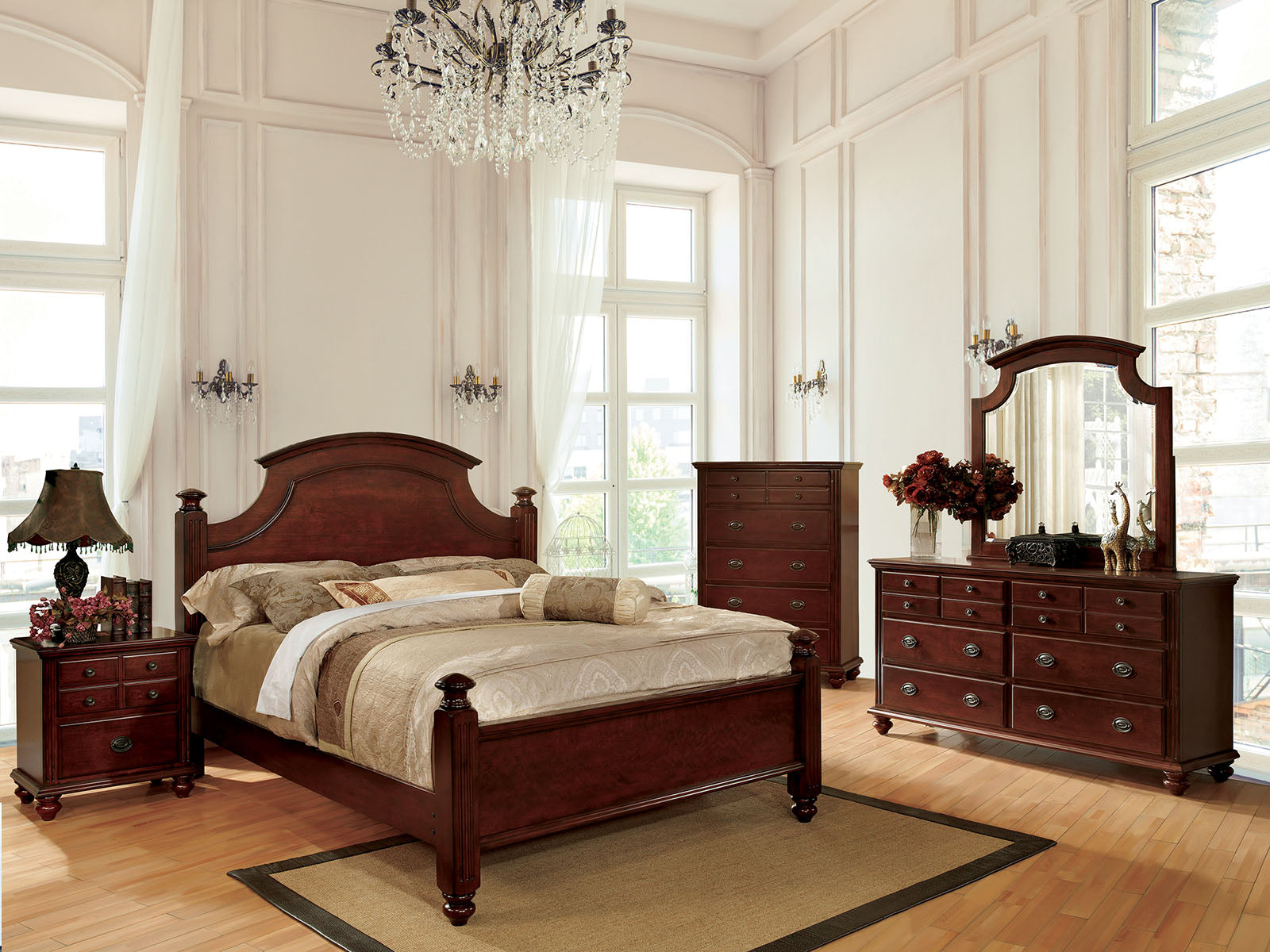 Gabrielle II Cherry 4 Pc. Queen Bedroom Set image