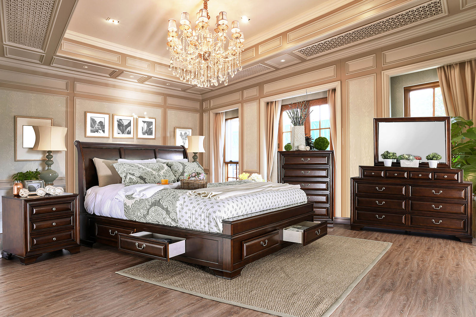 Brandt Brown Cherry 4 Pc. Queen Bedroom Set image