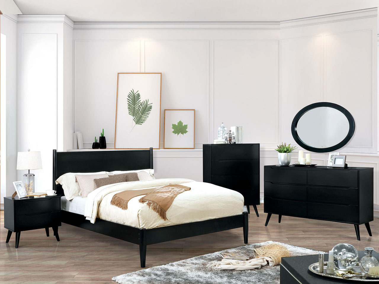 LENNART II Black 4 Pc. Full Bedroom Set image