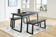 Garvine Dining Table and Benches (Set of 3) image