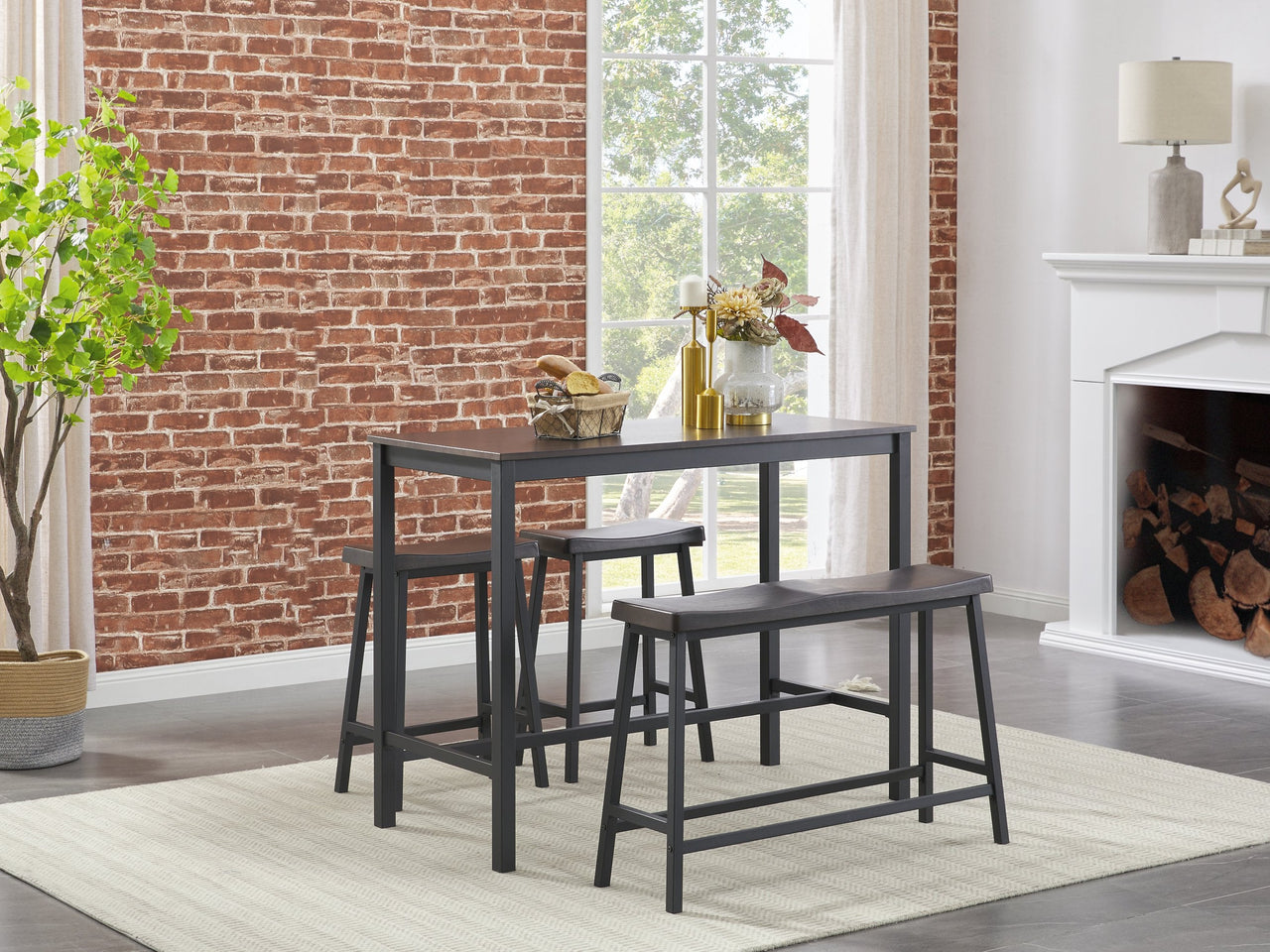 Playden Counter Height Dining Table and Bar Stools (Set of 4) image