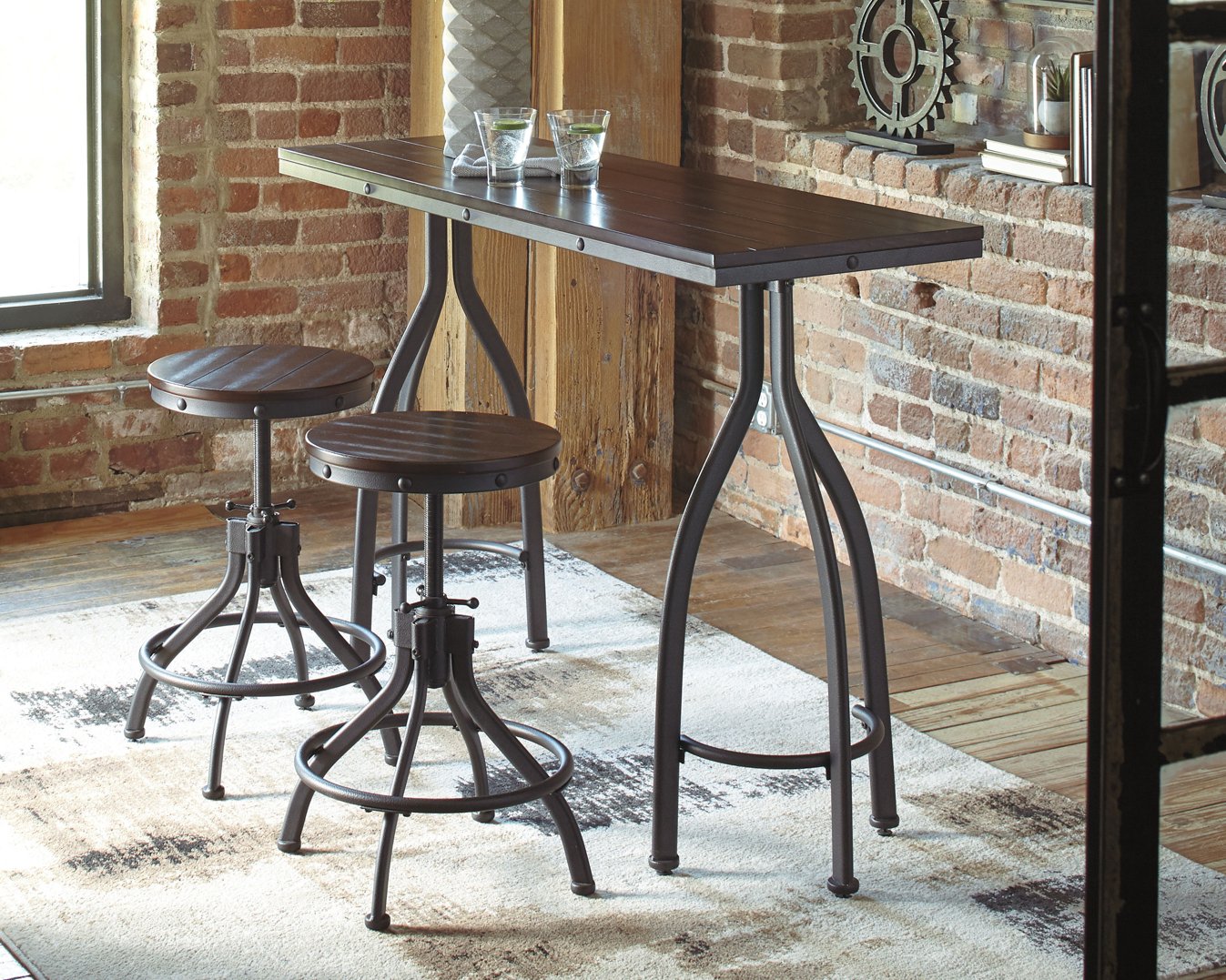 Odium Counter Height Dining Table and Bar Stools (Set of 3) image