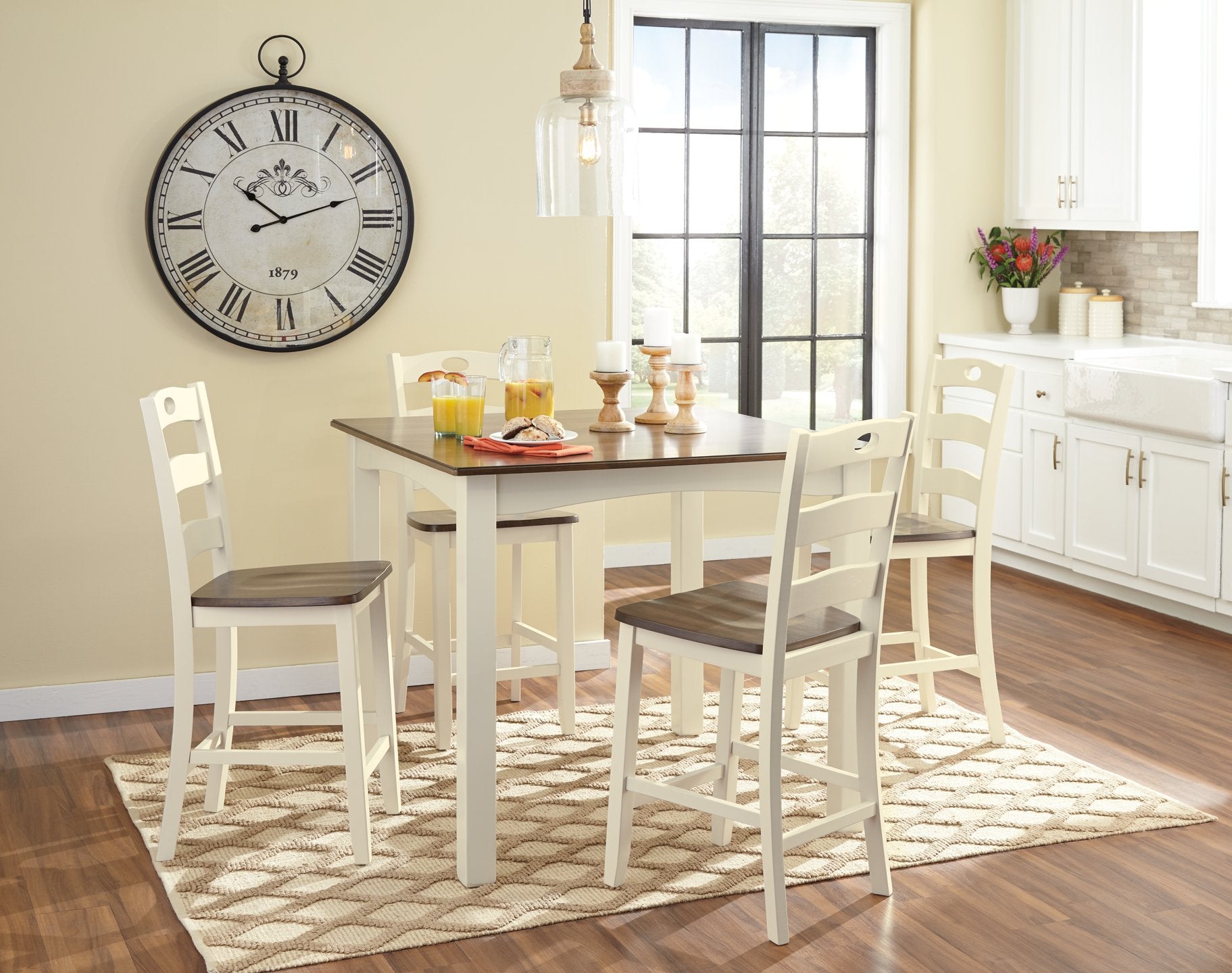 Woodanville Counter Height Dining Table and Bar Stools (Set of 5) image