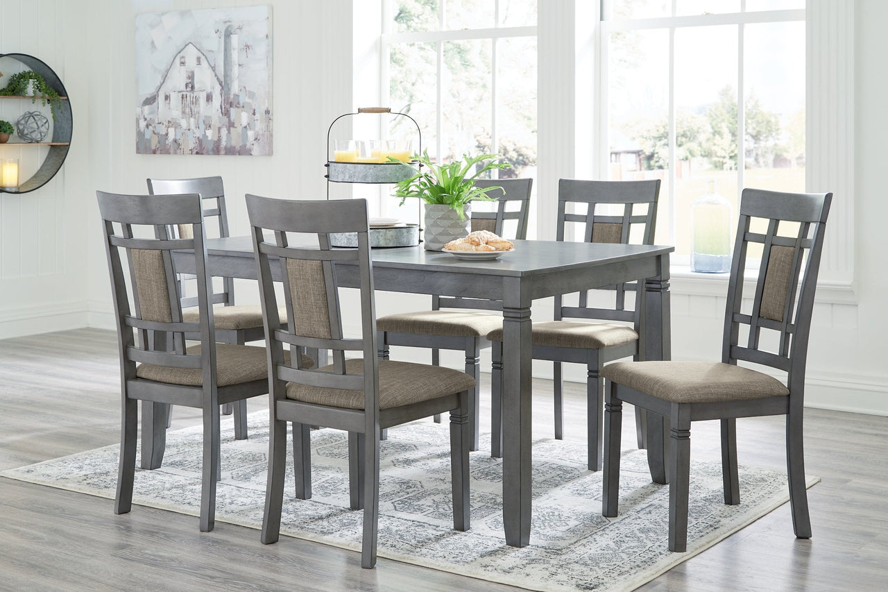 Jayemyer Dining Table and Chairs Set of 7 image