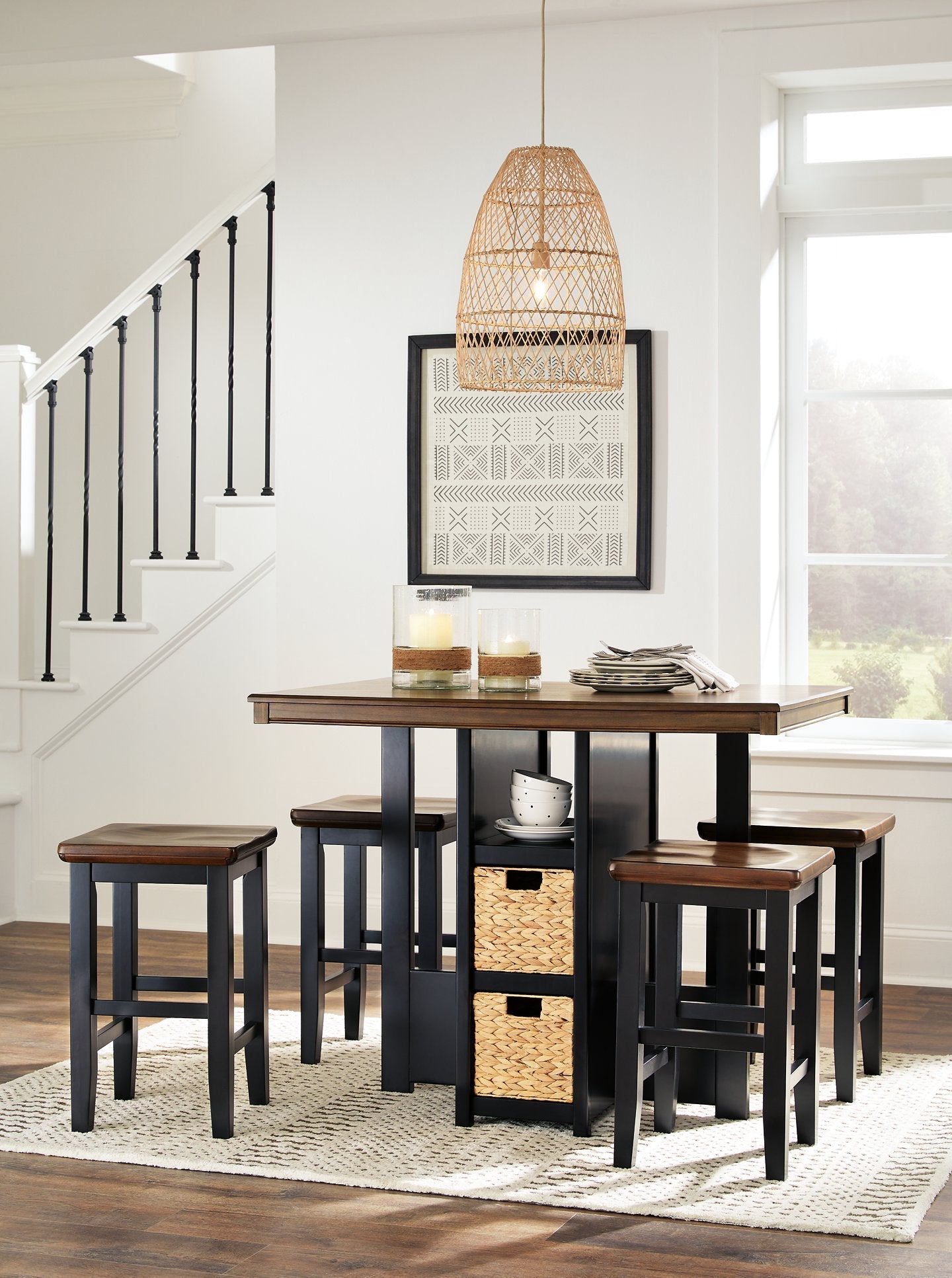 Dolingham Counter Height Dining Table and Bar Stools (Set of 5) image