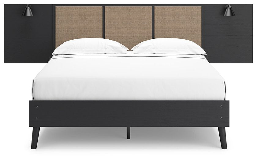 Charlang Queen Panel Platform Bed with 2 Extensions image