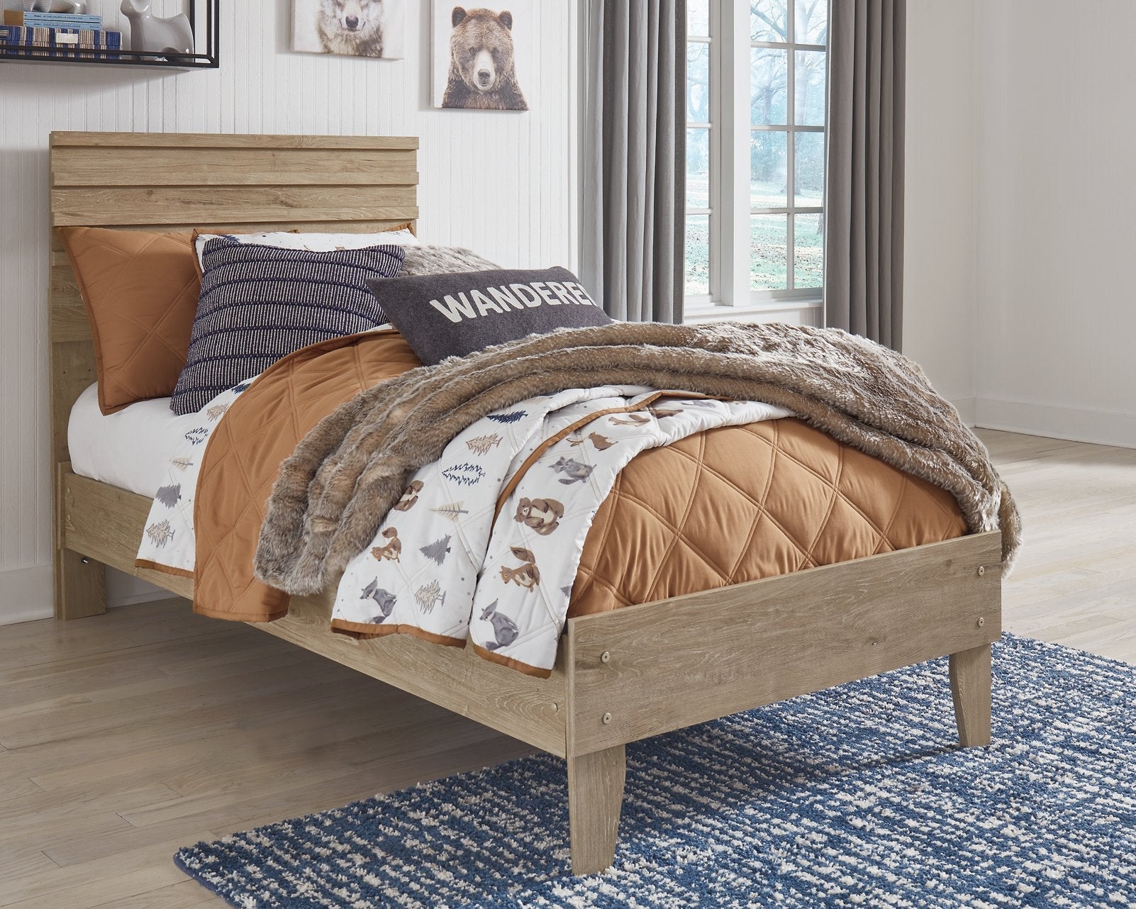 Oliah Twin Panel Platform Bed image