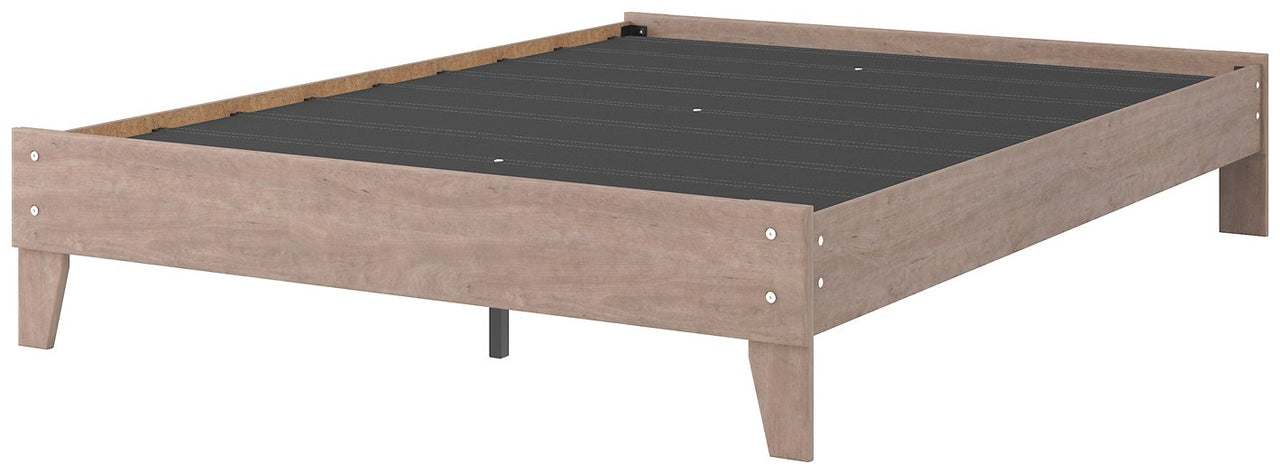 Cama Queen con plataforma Flannia 