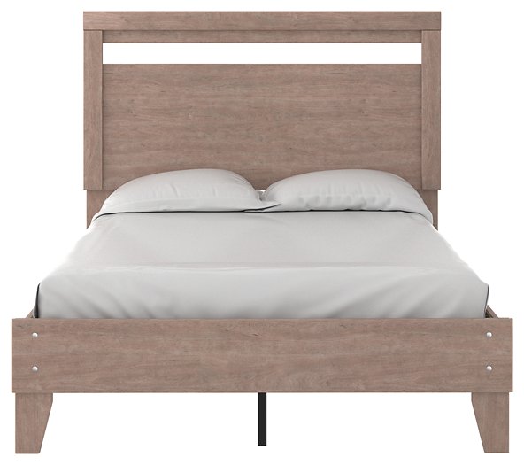 Cama con plataforma de panel completo Flannia 