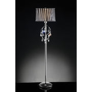 Arya Black/Chrome Floor Lamp, Hanging Crystal image