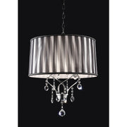 Arya Black/Chrome Ceiling Lamp, Hanging Crystal image