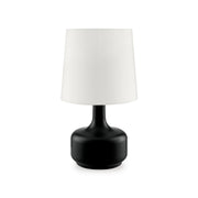 Farah Black 17"H Matte Black Table Lamp image