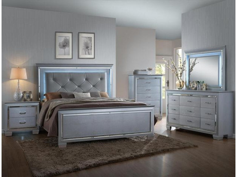 SETB7100 LILLIAN QUEEN BEDROOM GROUP LED HB 4PC SET