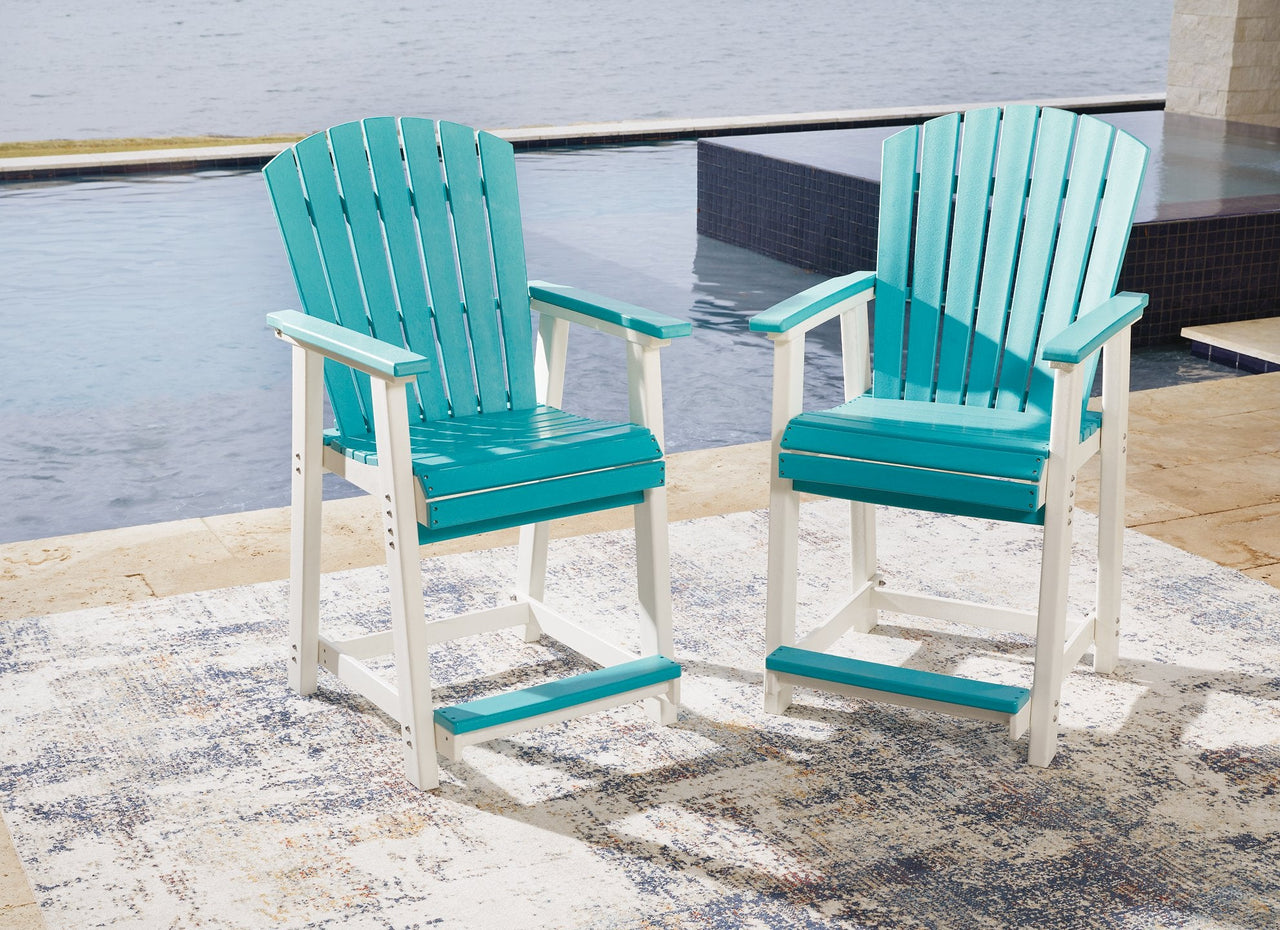 Eisely Outdoor Counter Height Bar Stool Set of 2 image