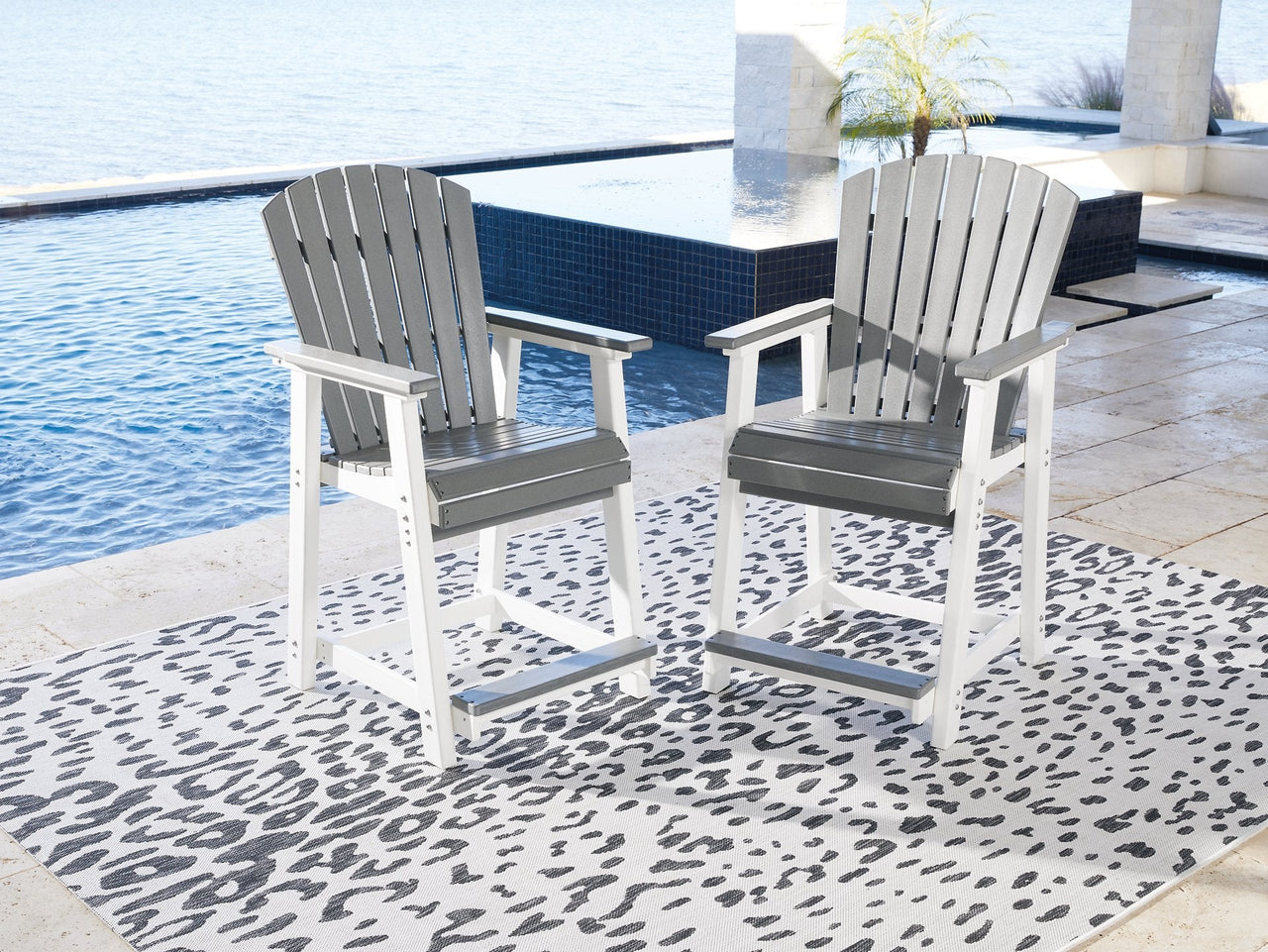 Transville Outdoor Counter Height Bar Stool Set of 2 image