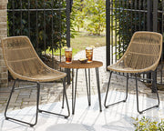 Coral Sand Outdoor Chairs with Table Set Set of 3 image