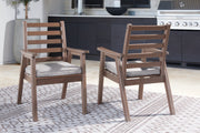 Emmeline Outdoor Dining Arm Chair with Cushion (Set of 2) image