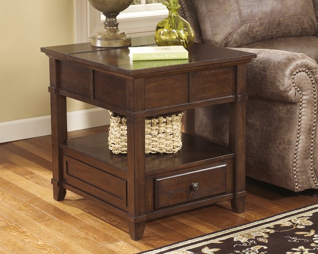 Gately End Table with Storage & Power Outlets image