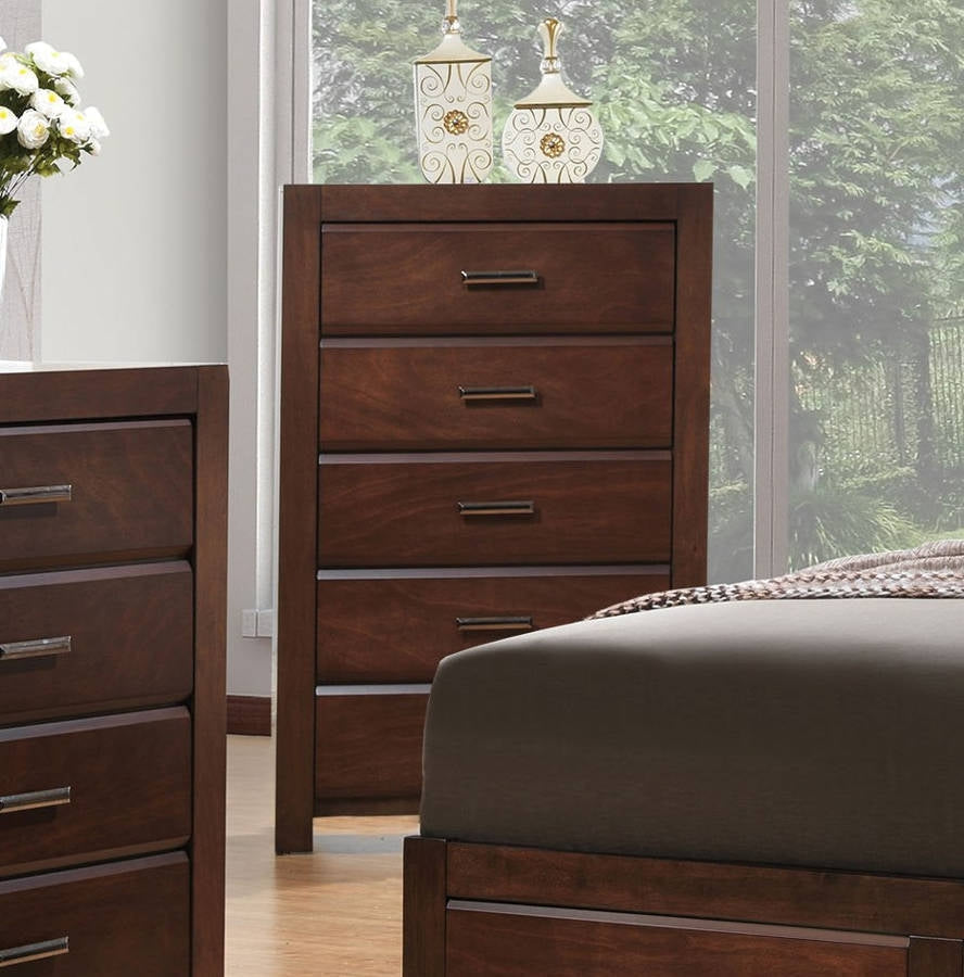 Acme Oberreit 5 Drawer Chest in Walnut 25796 image