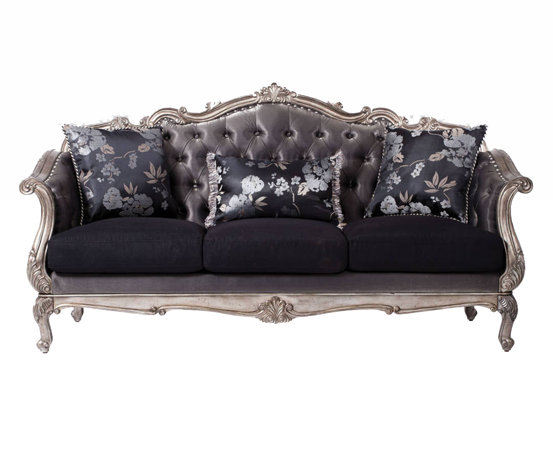 Acme Chantelle Sofa w/3 Pillows in Antique Platinum 51540 image