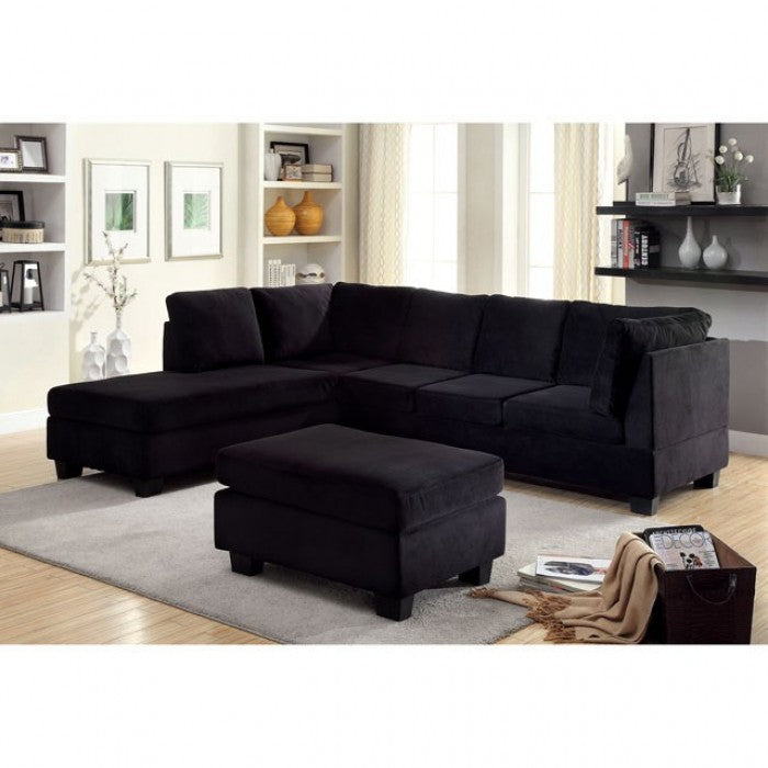LOMMA Black Sectional Chaise