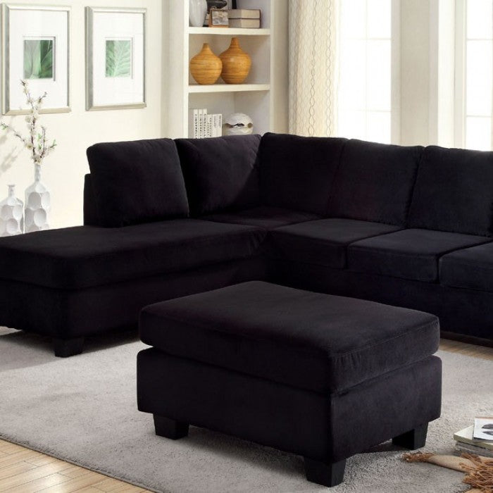 LOMMA Black Sectional Chaise